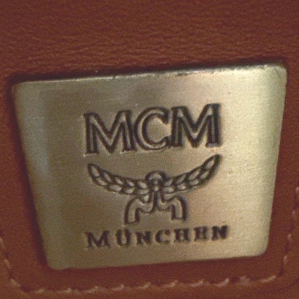 MCM Monogram Viestos Bag Cognac Leather Satchel - Picture 9 of 9